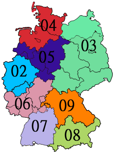 Vorwahlbereiche Deutschland